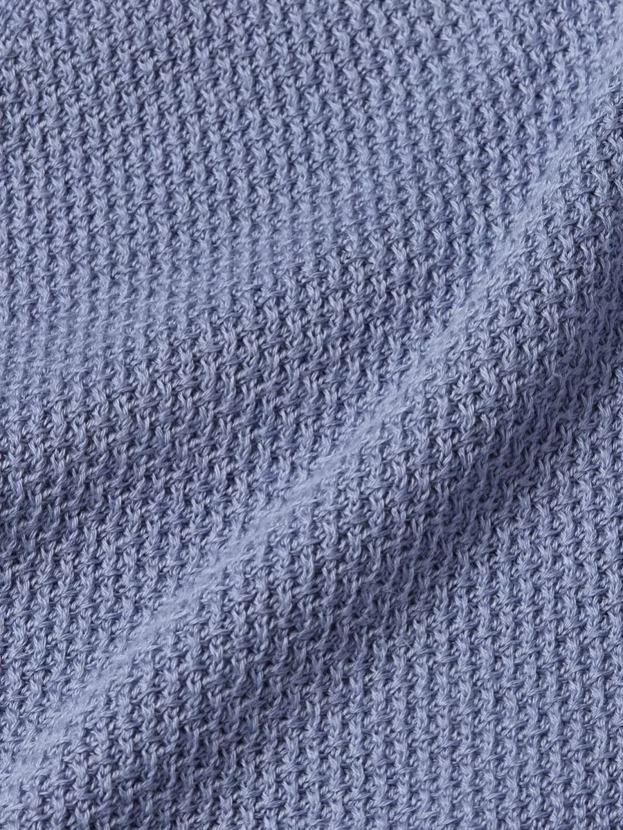 Zegna Jacquard Knit Cotton Open Collar Polo Shirt