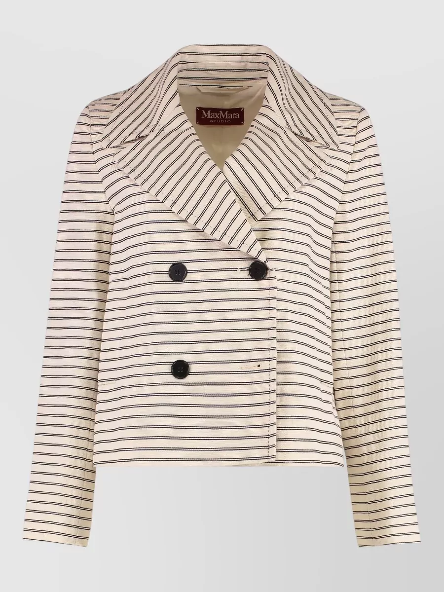 S Max Mara Striped double-breasted jacket