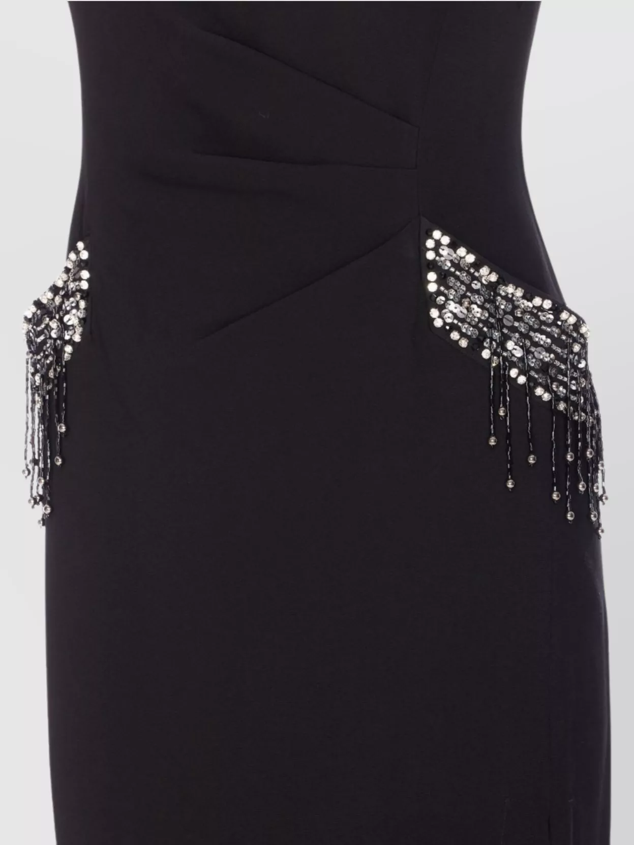 Pinko Midi Sleeveless Dress With Side Split And Sequins