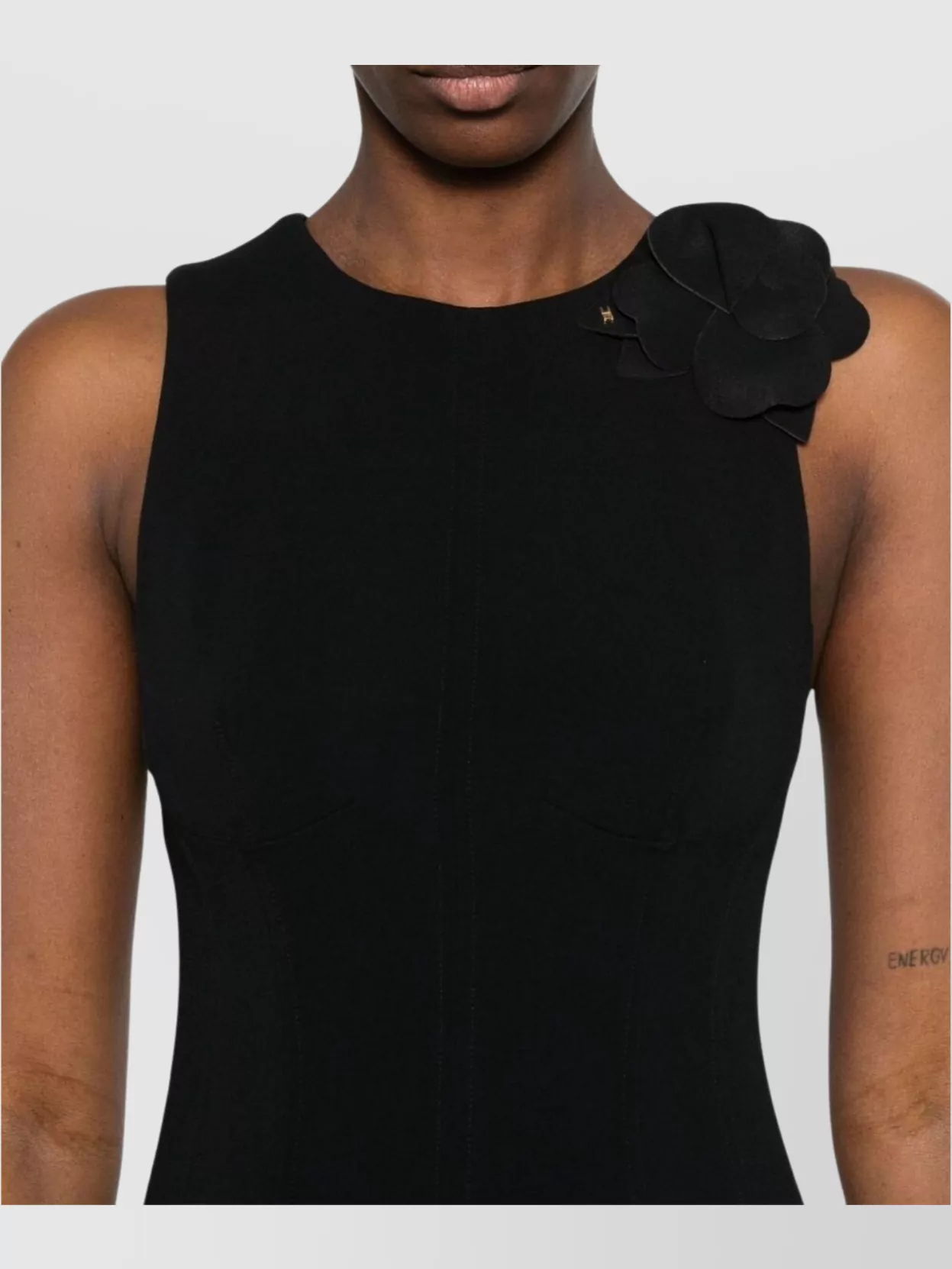 Elisabetta Franchi Knee Length Dress Floral Embellishment