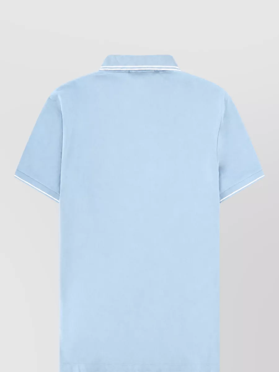 Stone Island Logo Polo Shirt Short Sleeves Collar