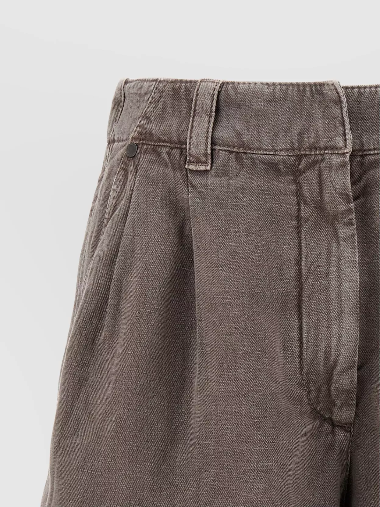 Brunello Cucinelli Linen Cotton Shorts Bermuda And Short Brown In Brown