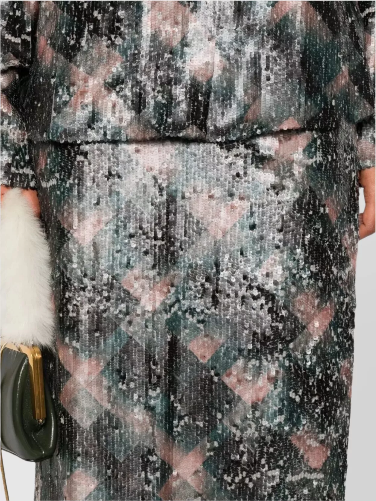 Dries Van Noten Mid-length Skirt Sequin Detail In Multi