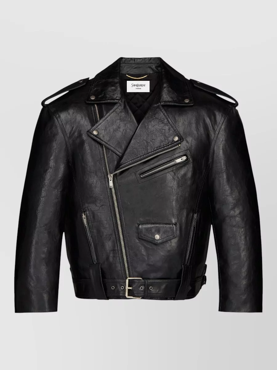 Saint Laurent leather biker jacket