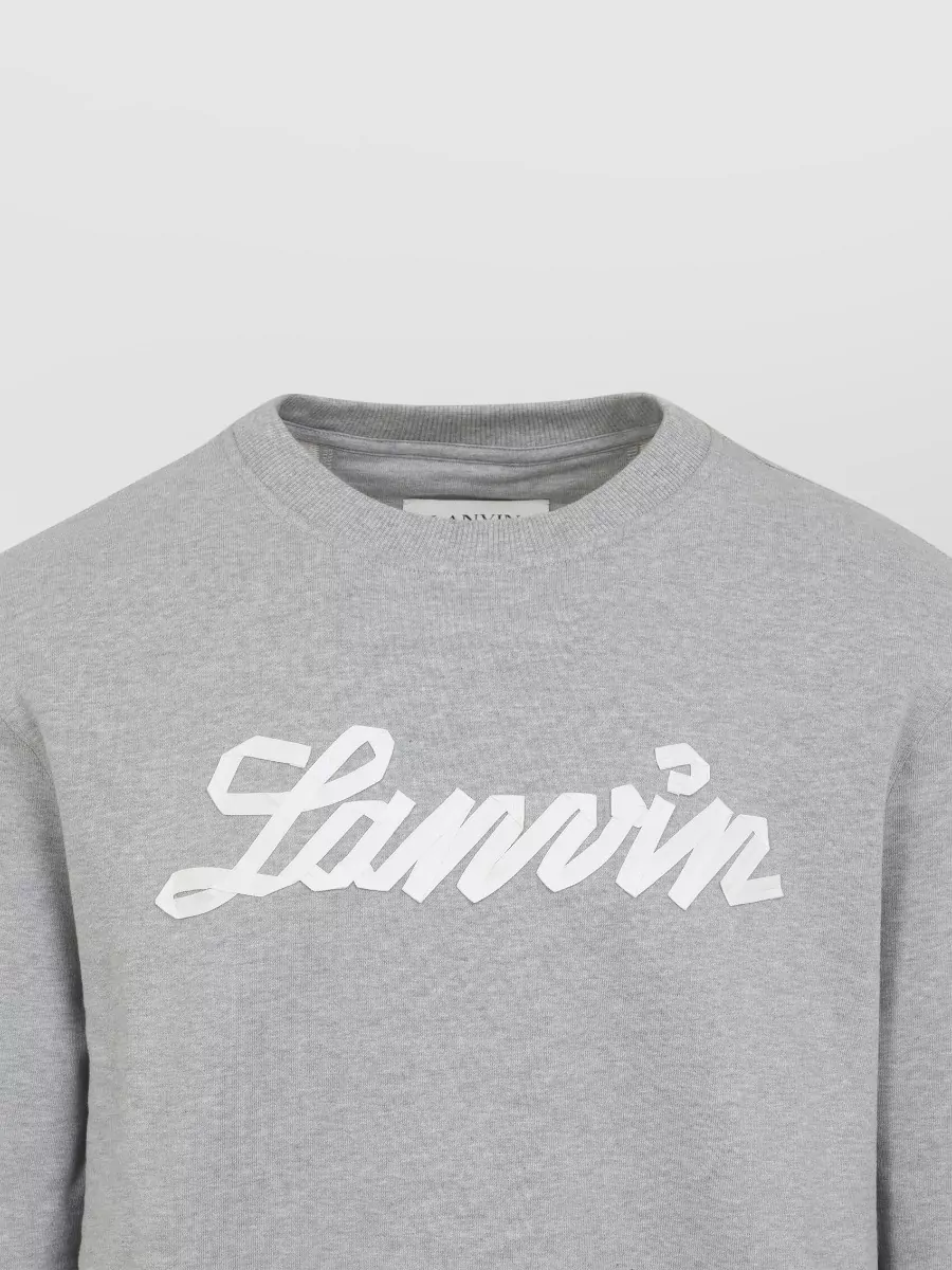 Lanvin Embroidered Logo Cotton Sweatshirt