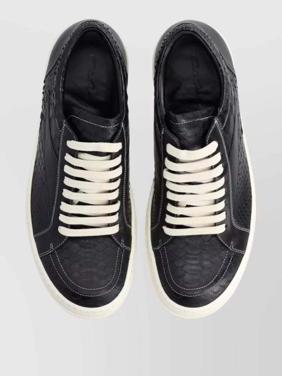 Rick Owens Leather Low-Top Sneakers