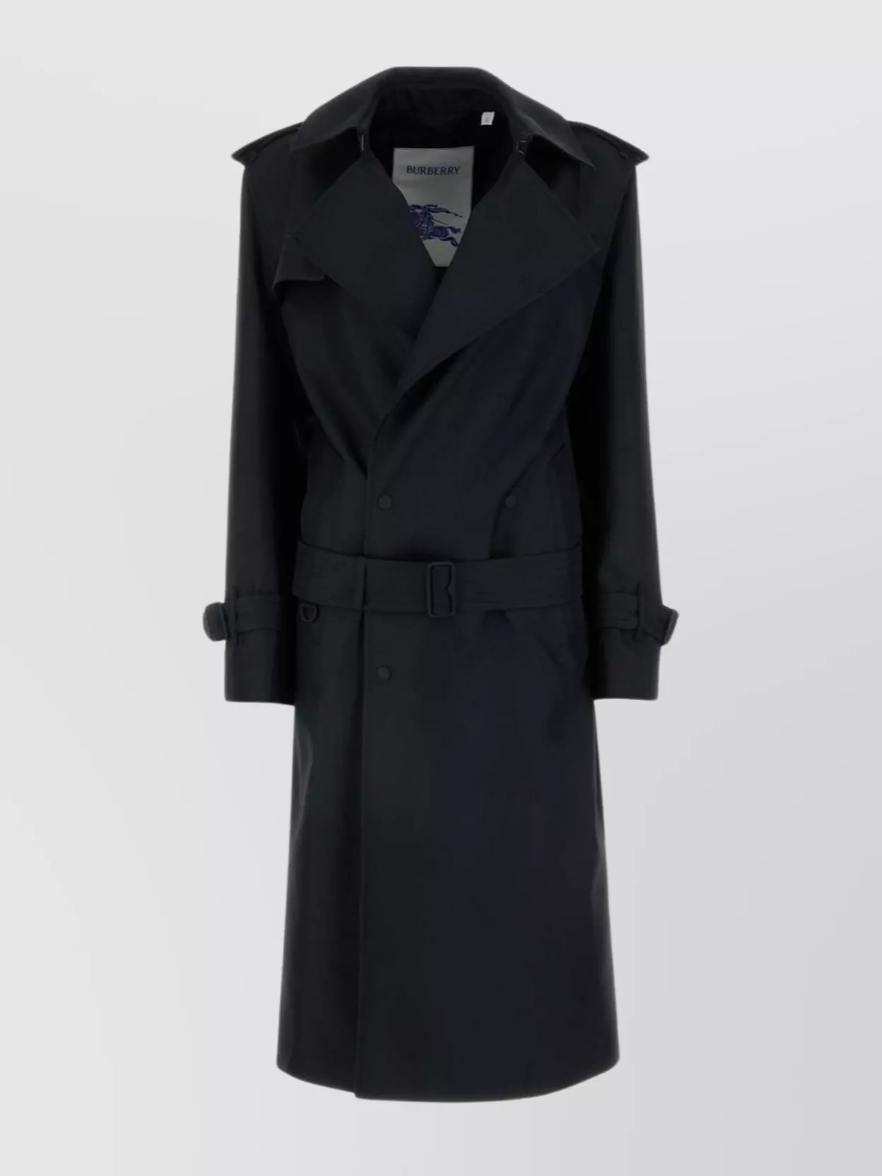Shop Burberry Silk Blend Trench Coat With Belted Waist