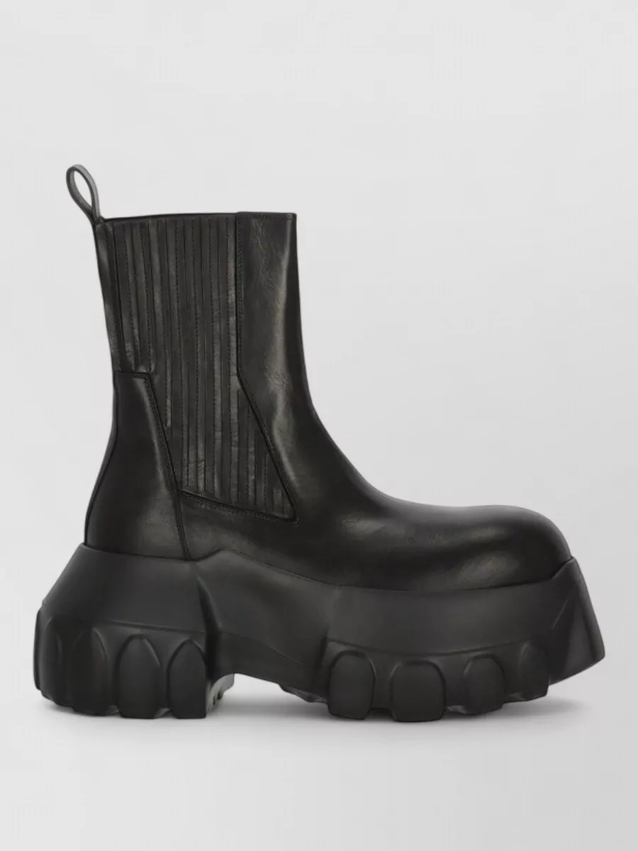 Rick Owens leather chelsea ankle boots
