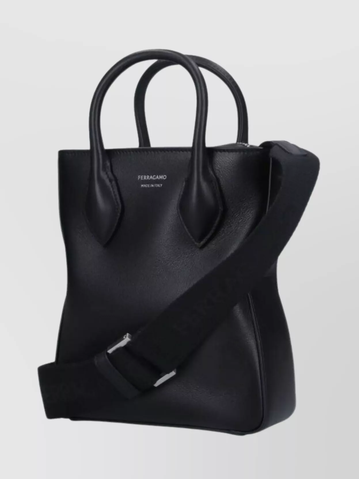 Shop Ferragamo Tote Bag With Adjustable Strap And Top Handles