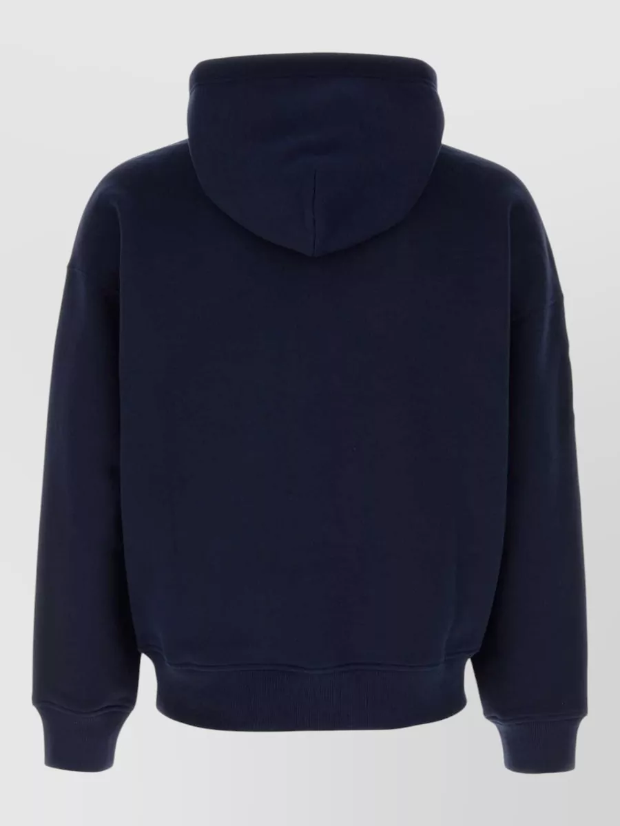 Polo Ralph Lauren Hooded Sweatshirt With Front Pocket And Ribbed Cuffs In Blue