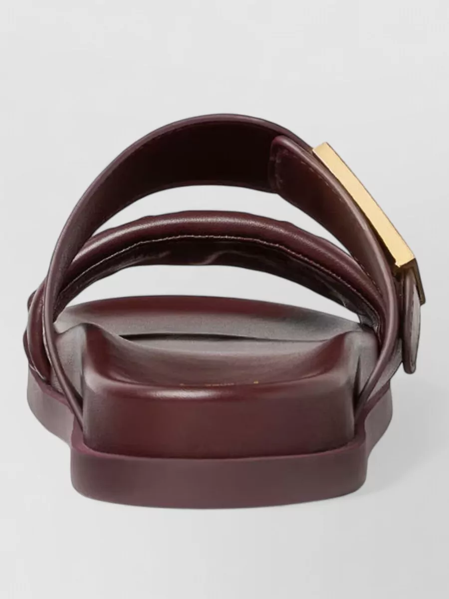 Fendi Leather Flat Slides