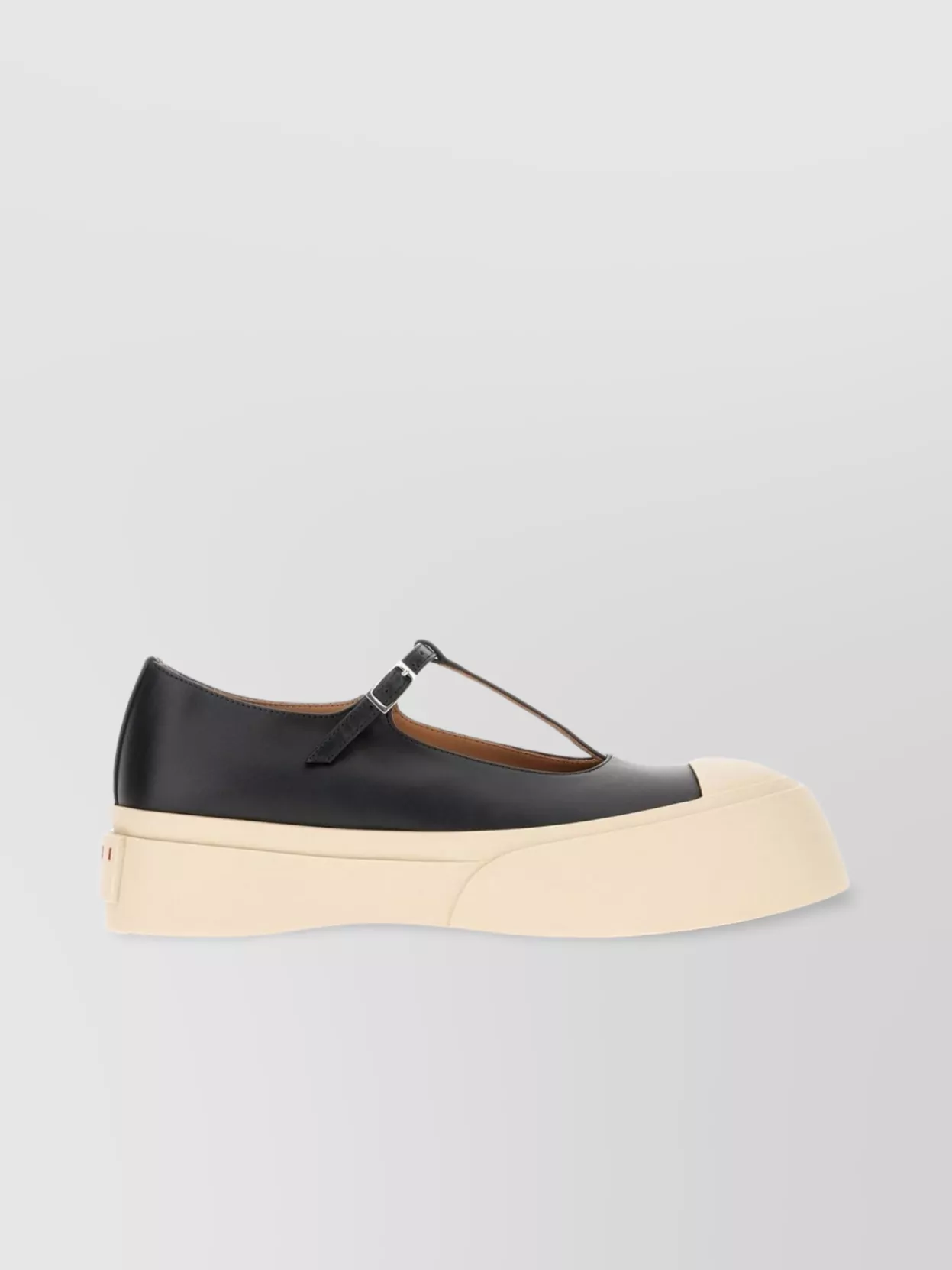 Marni Leather Mary Ballerinas With Oversized Platform Sole