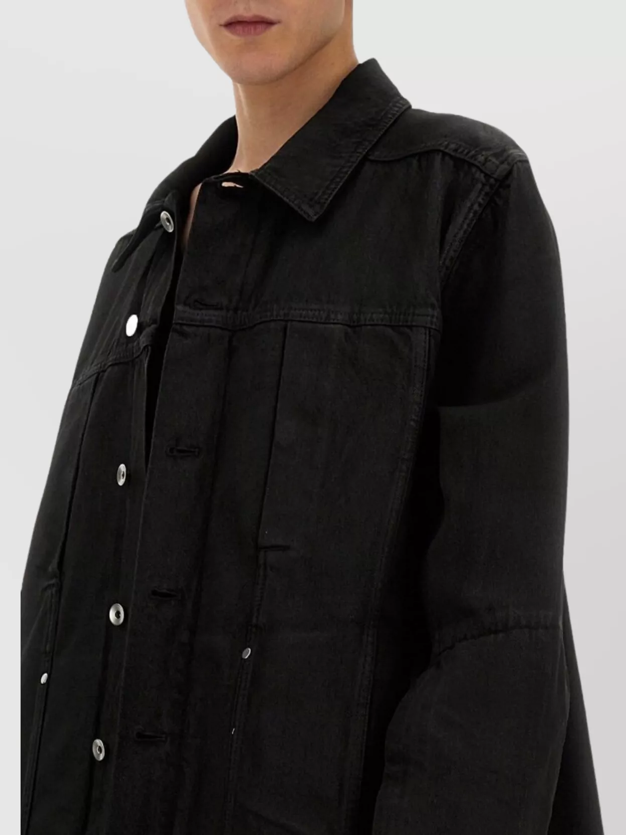 Rick Owens Collared Long Sleeves Jacket With Adjustable Cuffs