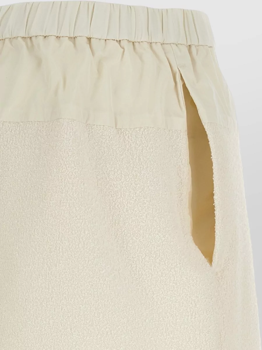 Moncler High-Rise Knee-Length Bouclé Shorts