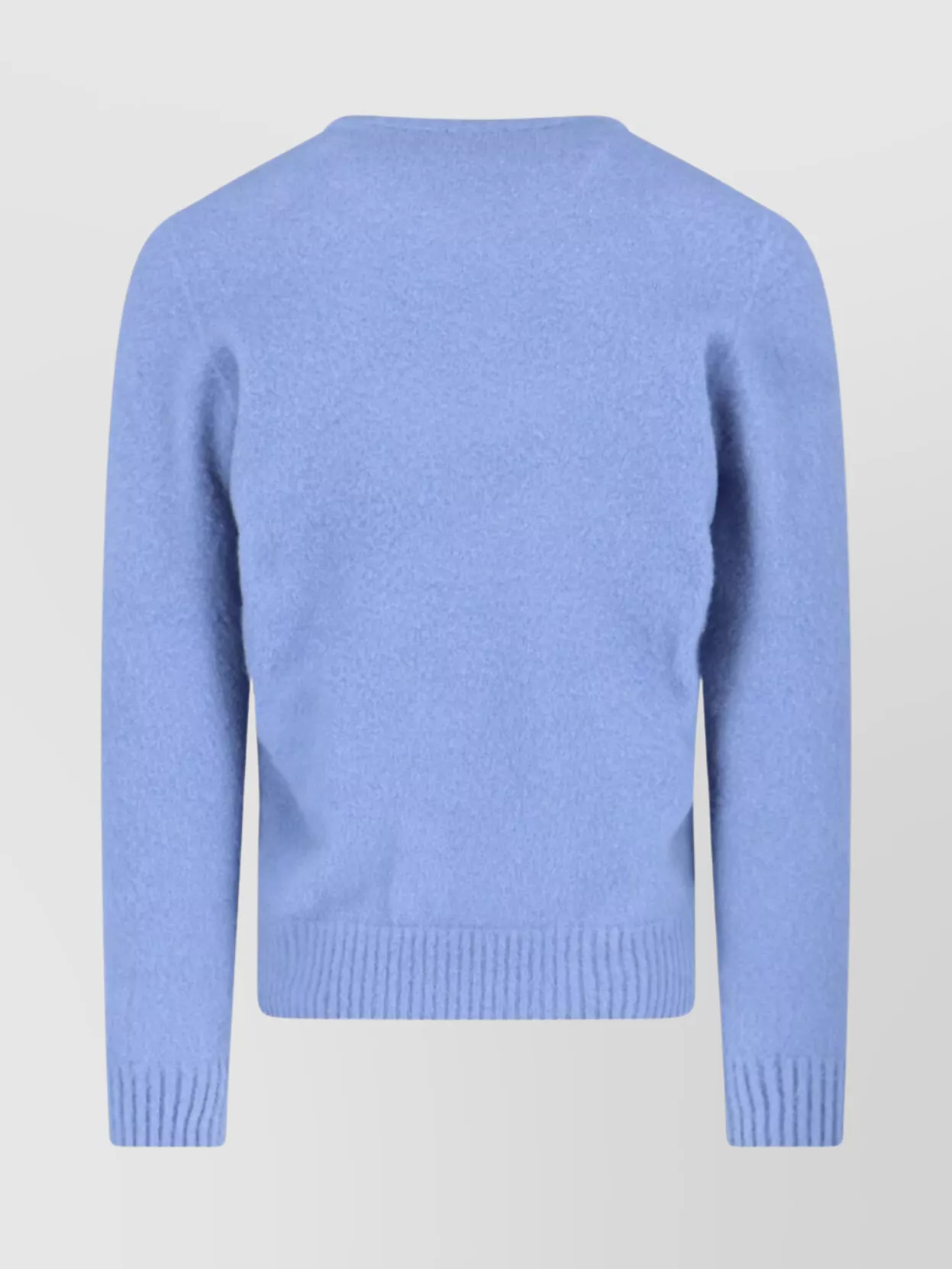 Drumohr Soft Textured Crewneck Sweater With Ribbed Cuffs