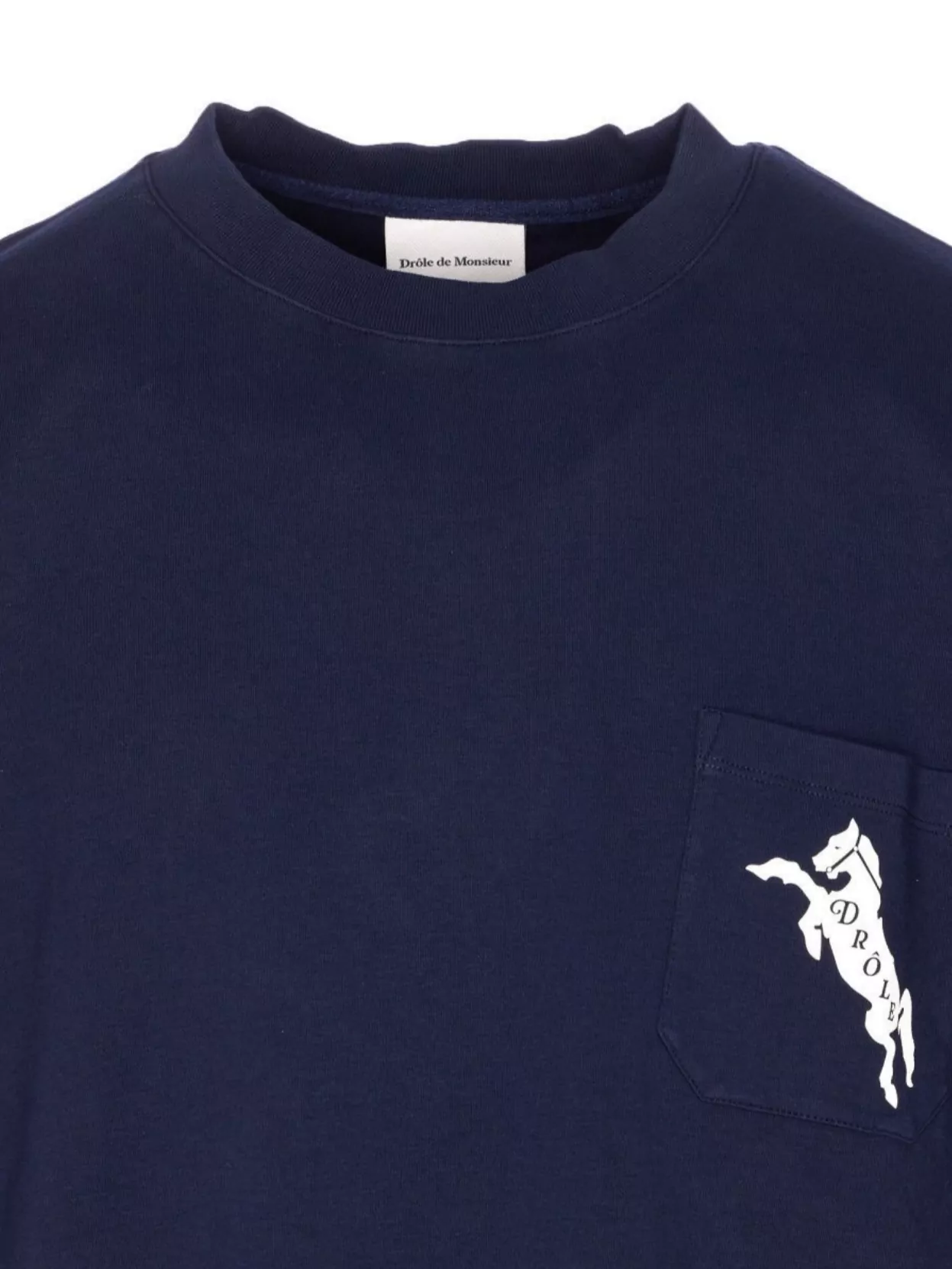 Drôle De Monsieur Graphic Print Crewneck T-Shirt Chest Pocket