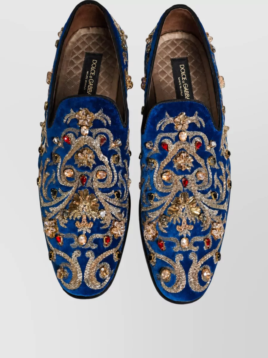 Dolce&Gabbana Leather Embellished Slippers