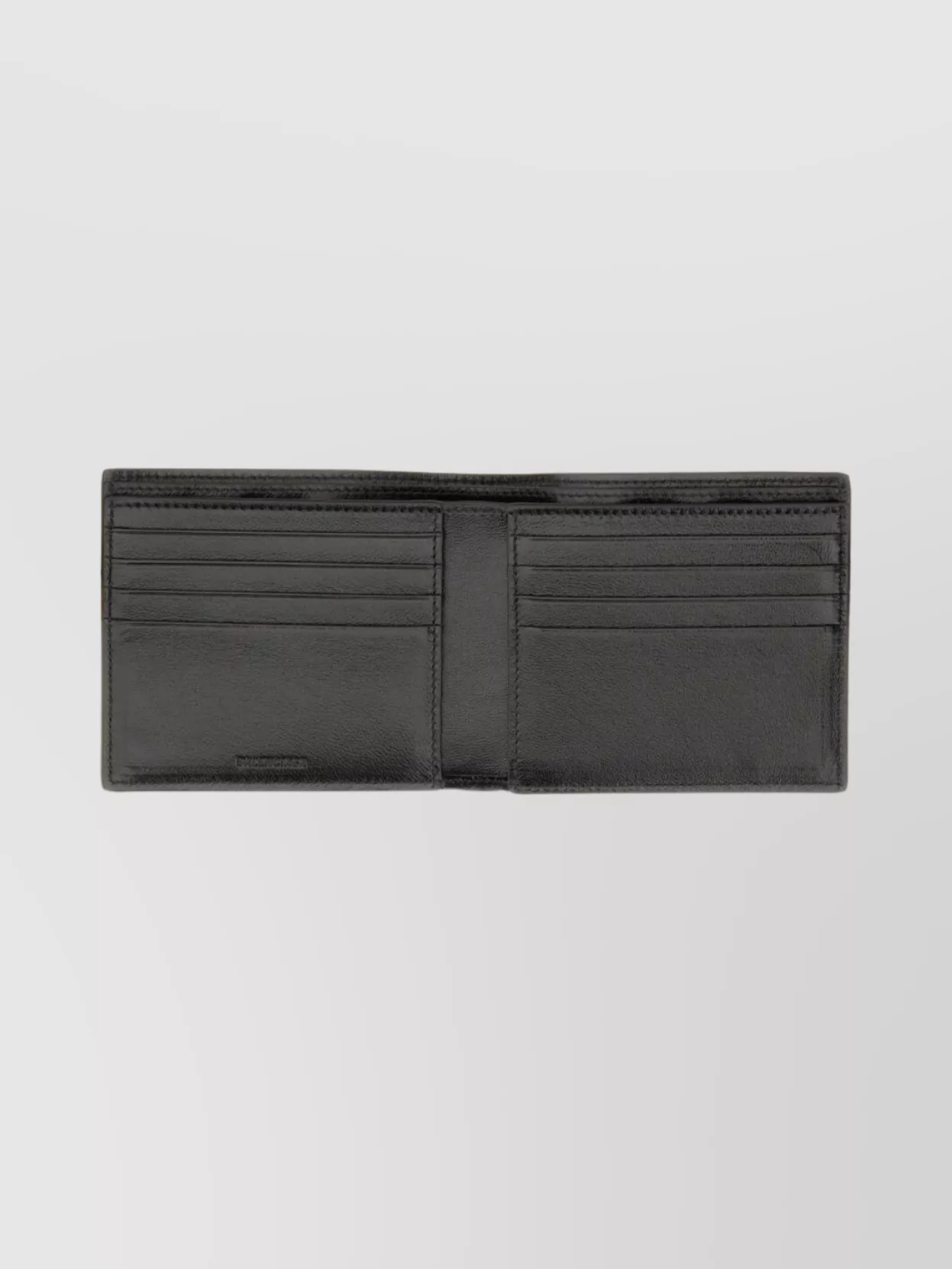Balenciaga Textured Bi-Fold Leather Cardholder