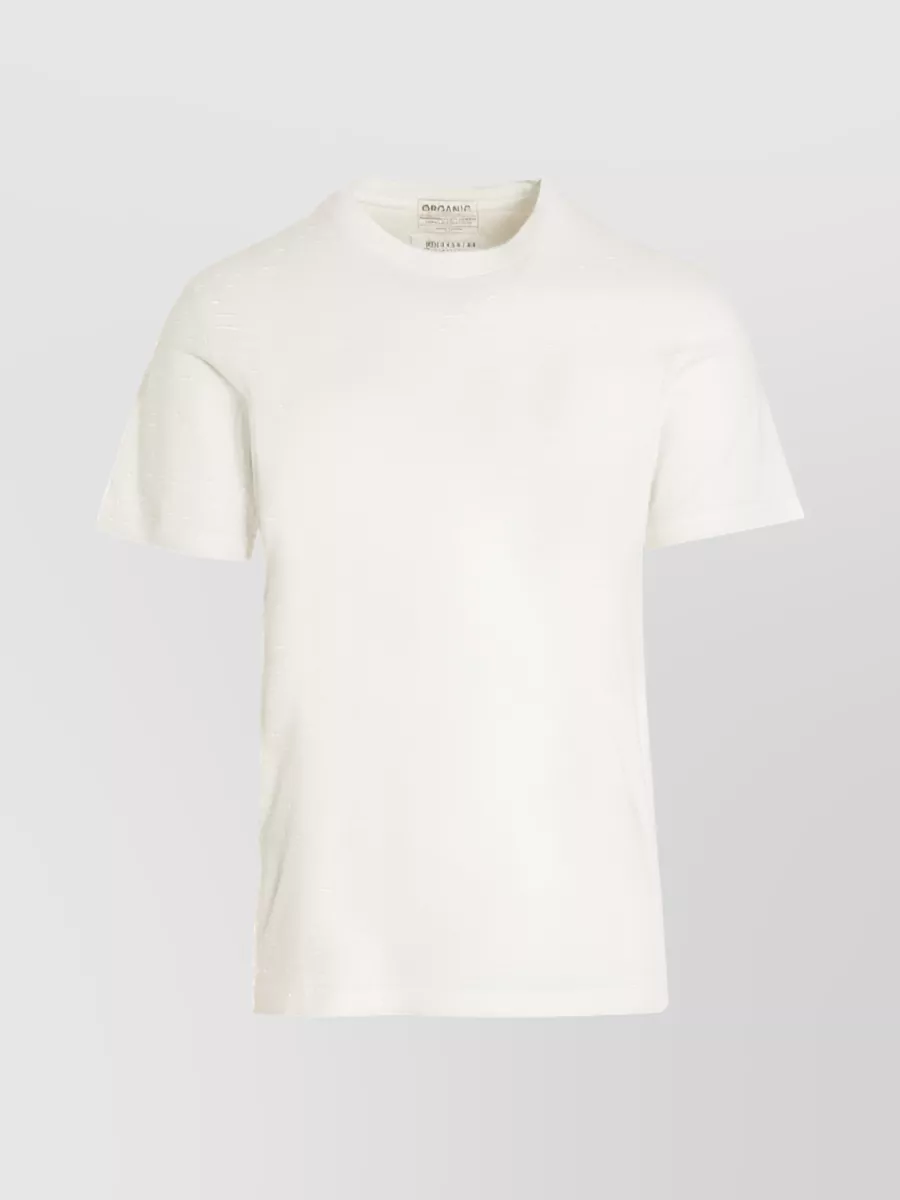 Shop Maison Margiela Timeless Crew Neck Cotton T-shirt In White