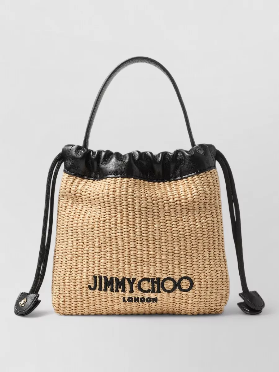 Jimmy Choo na raffia bucket bag
