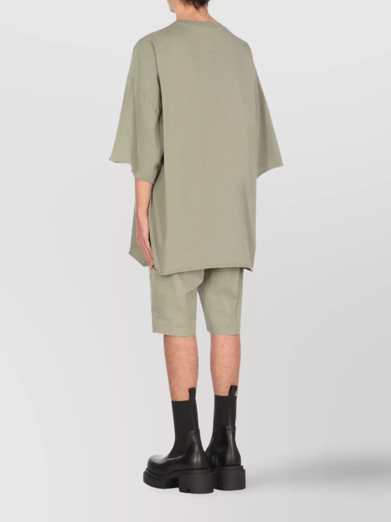 Rick Owens Crewneck Oversize Dropped Shoulders T-Shirt