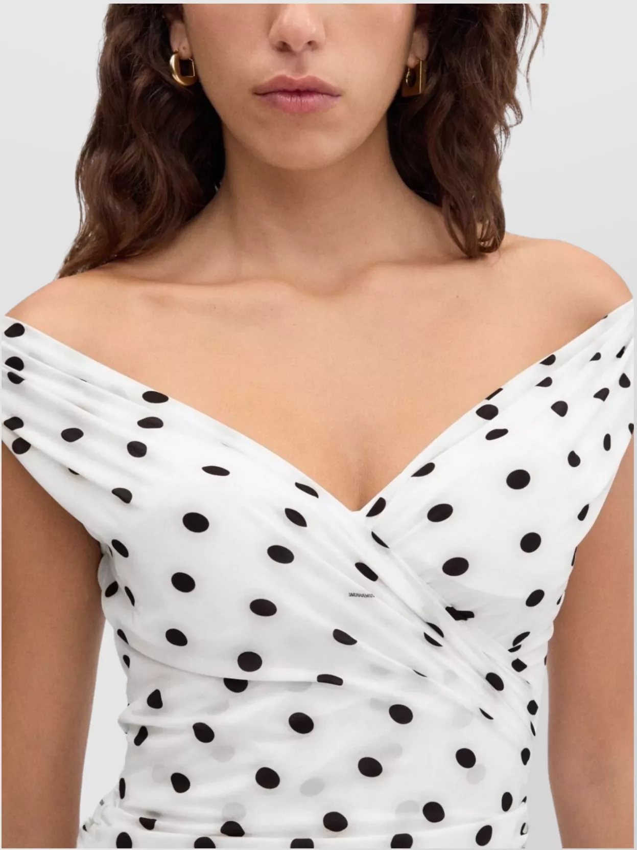 Jacquemus Rita Long Polka Dot Dress
