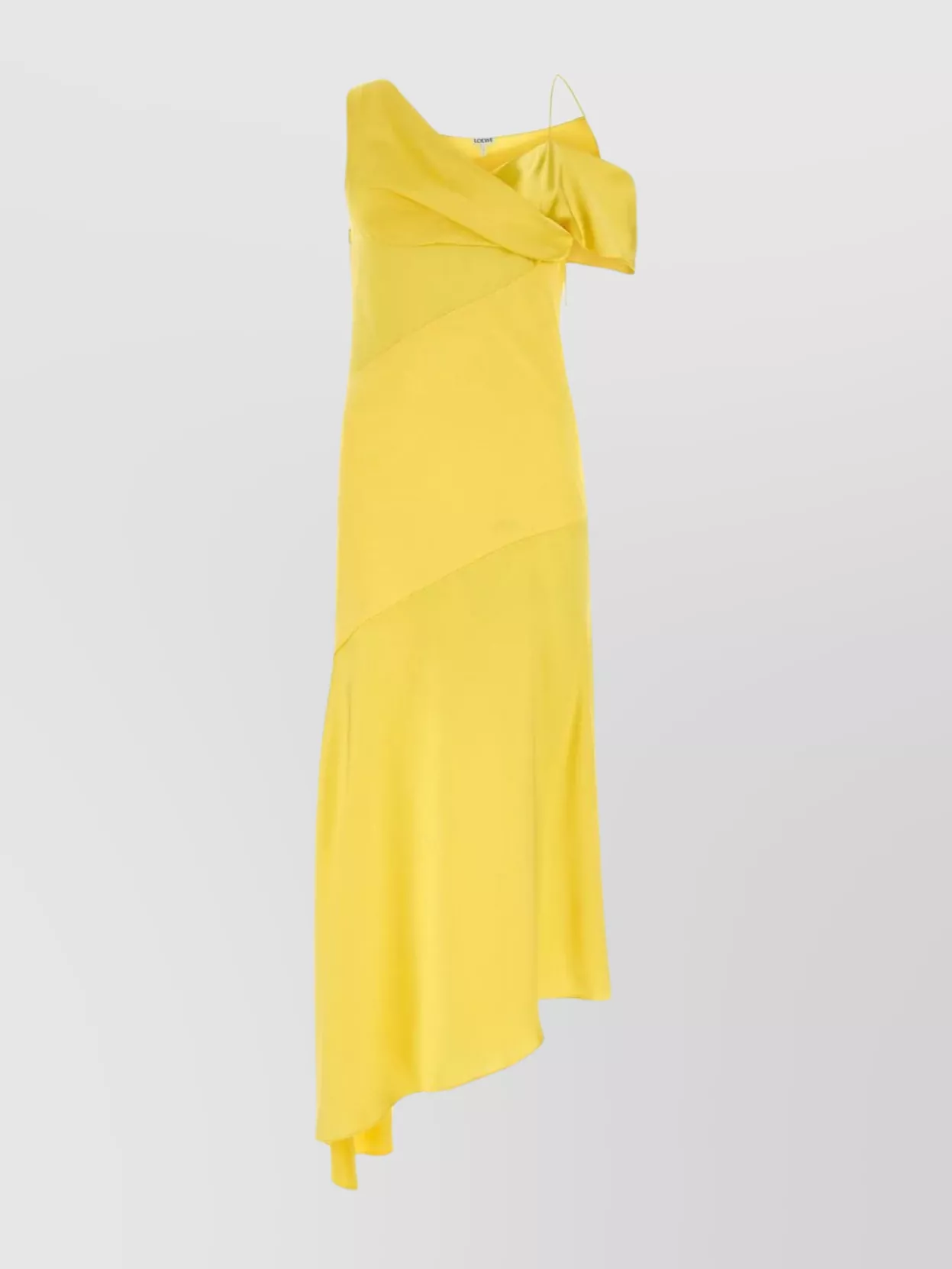 Shop Loewe Unique One-shoulder Midi Dress