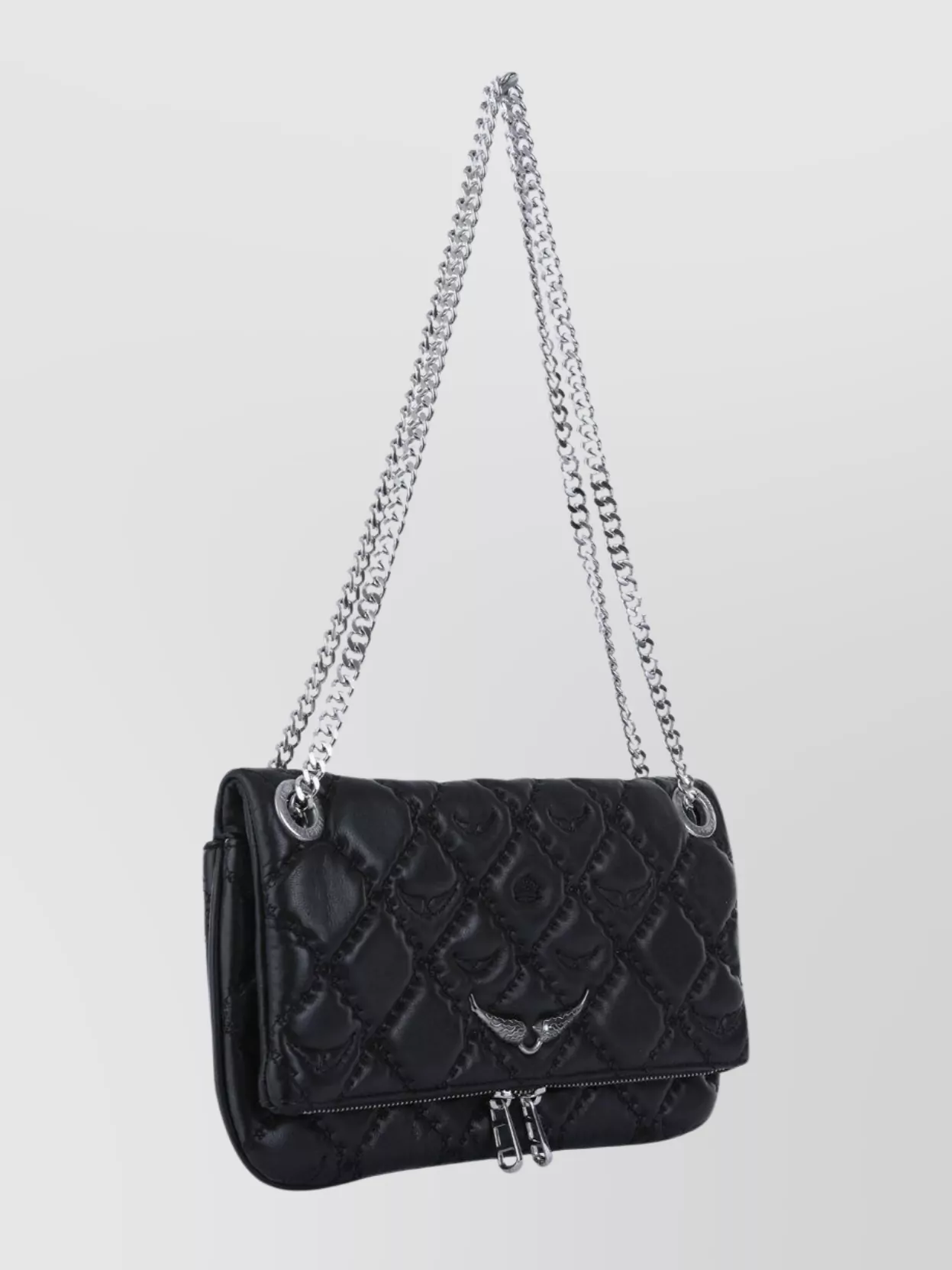 Zadig & Voltaire Rectangular Quilted Shoulder Bag With Chain Strap