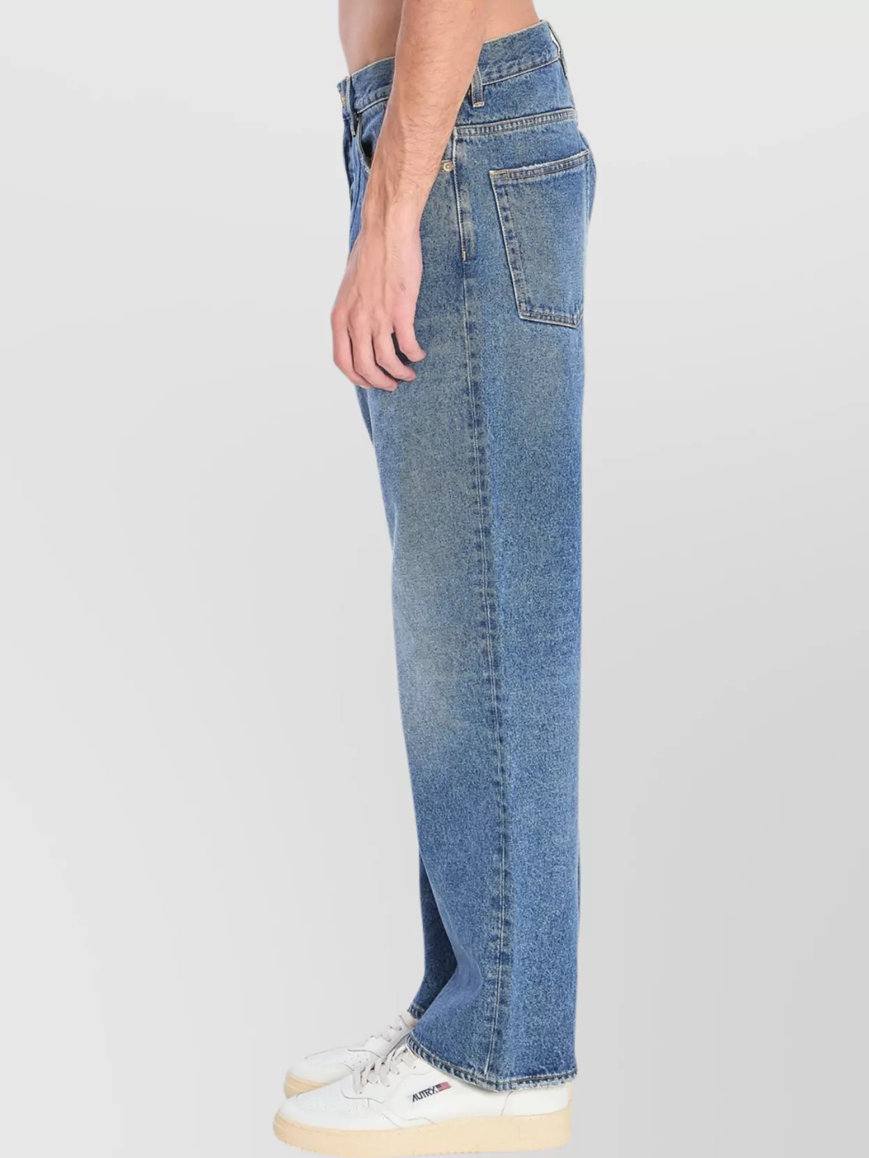 Golden Goose Relaxed Fit Faded Denim Trousers