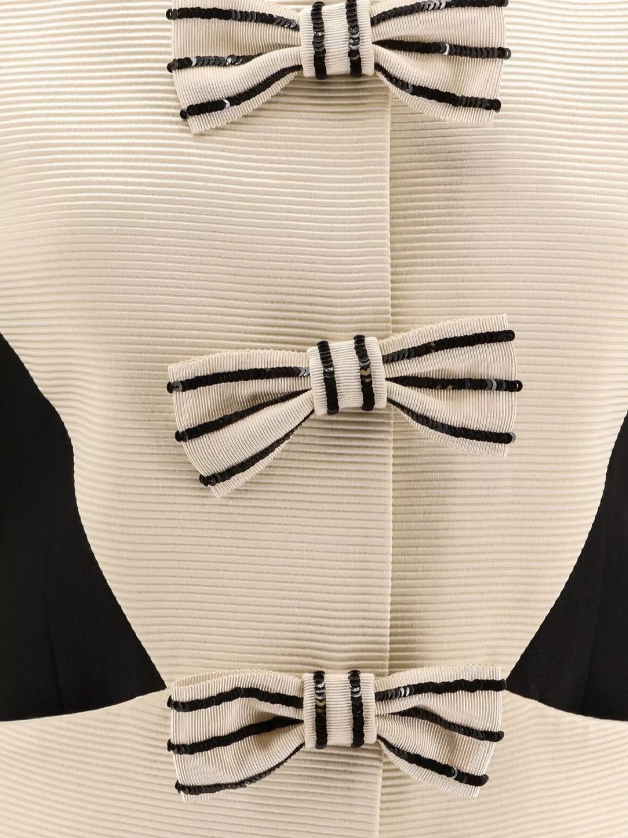 Valentino Crepe Couture Blazer With Ottoman Plastron And Bows