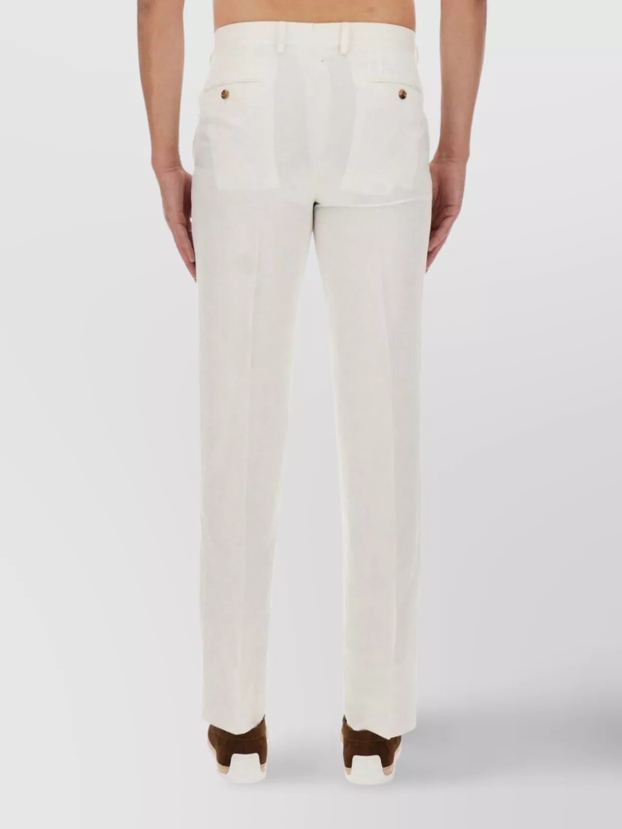 Lardini Straight Leg Pants Pockets Loops