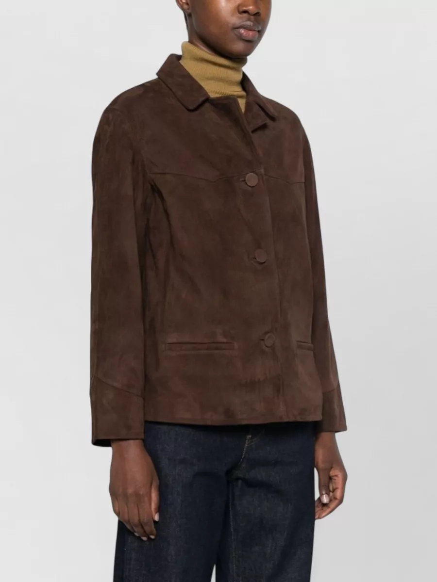 Tory Burch Suede Single Breasted Coat