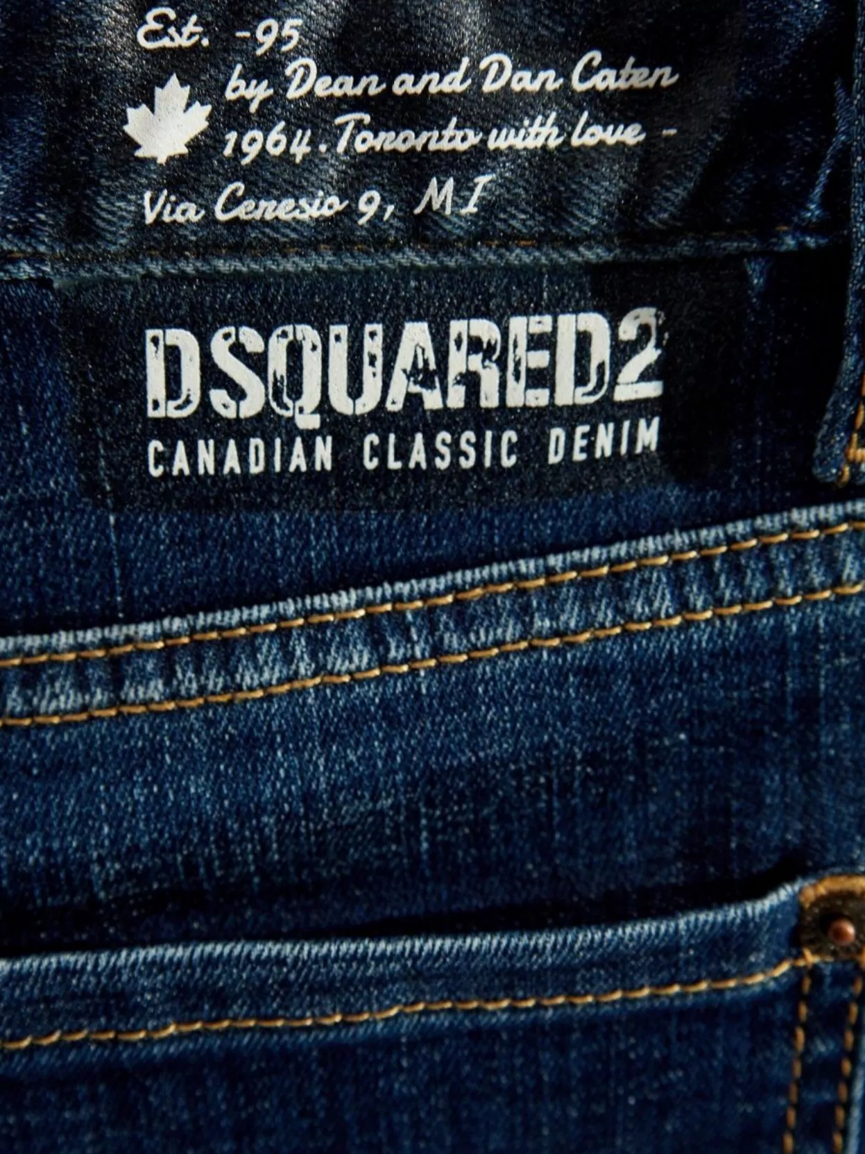Dsquared2 Wide Leg High Waist Jeans