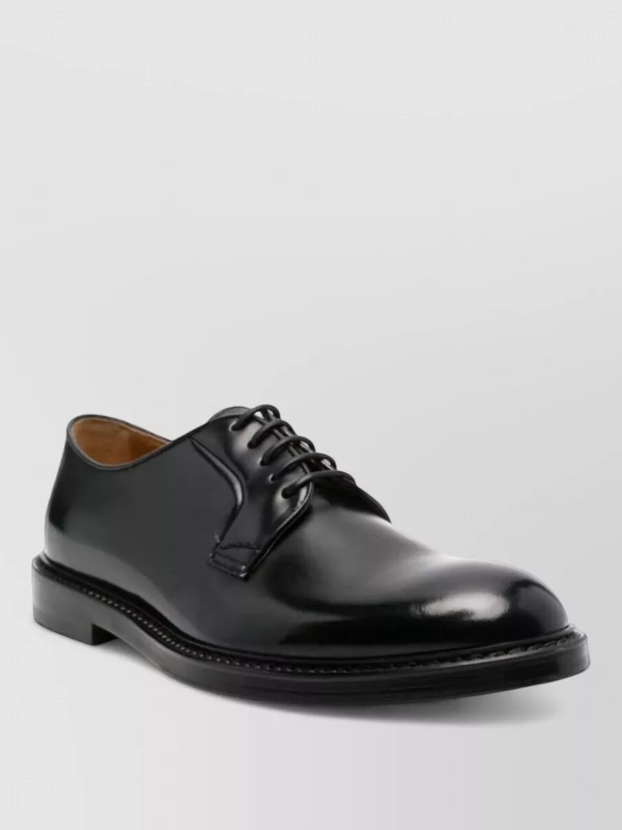 Doucal's calfskin leather derby shoes