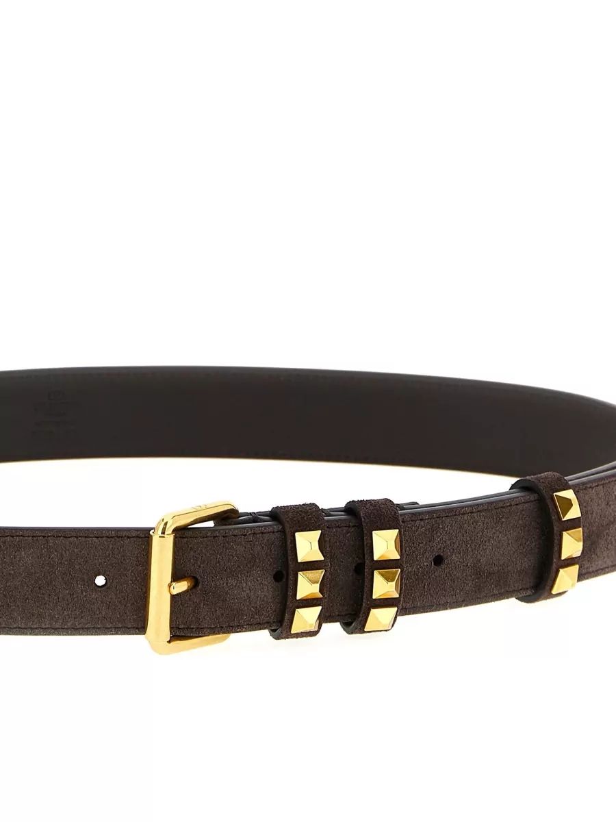 Valentino Garavani Flaneuse Belt Gold Tone Hardware Studs