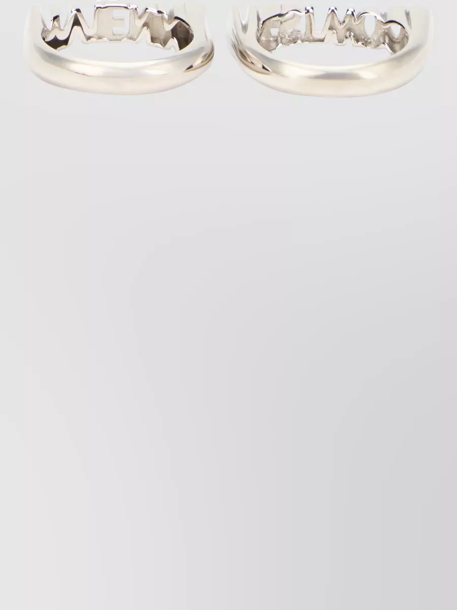 Vivienne Westwood Essex Twin Rings Set Engraved Bands