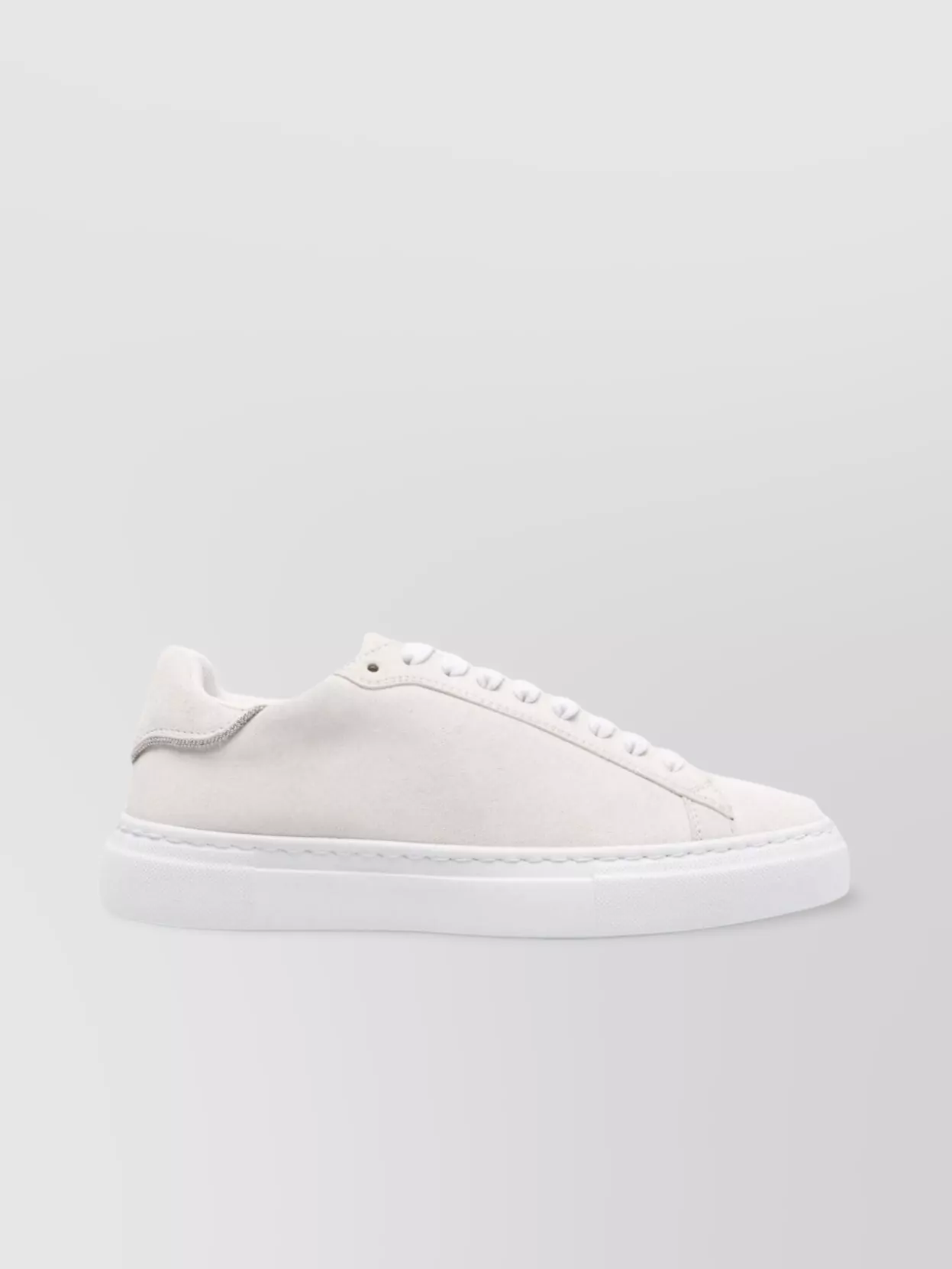 Fabiana Filippi Flat Sole Round Toe Low-top Sneakers In White