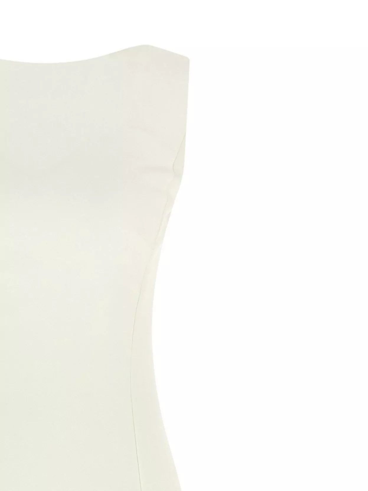 Pinko Ruffle Detail Midi Dress With Scoop Back In Neutral