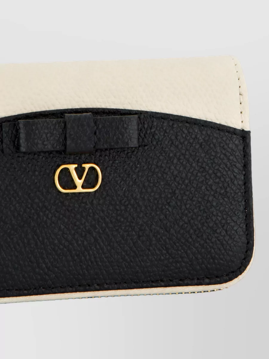 Valentino Garavani Leather Grained Zip-Around Wallet