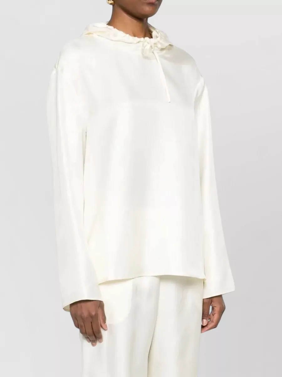 Loulou Studio Silk Hooded Blouse