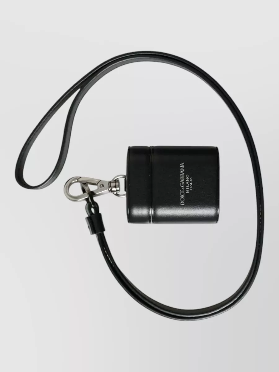 Dolce&Gabbana Leather Logo Print Airpods Case