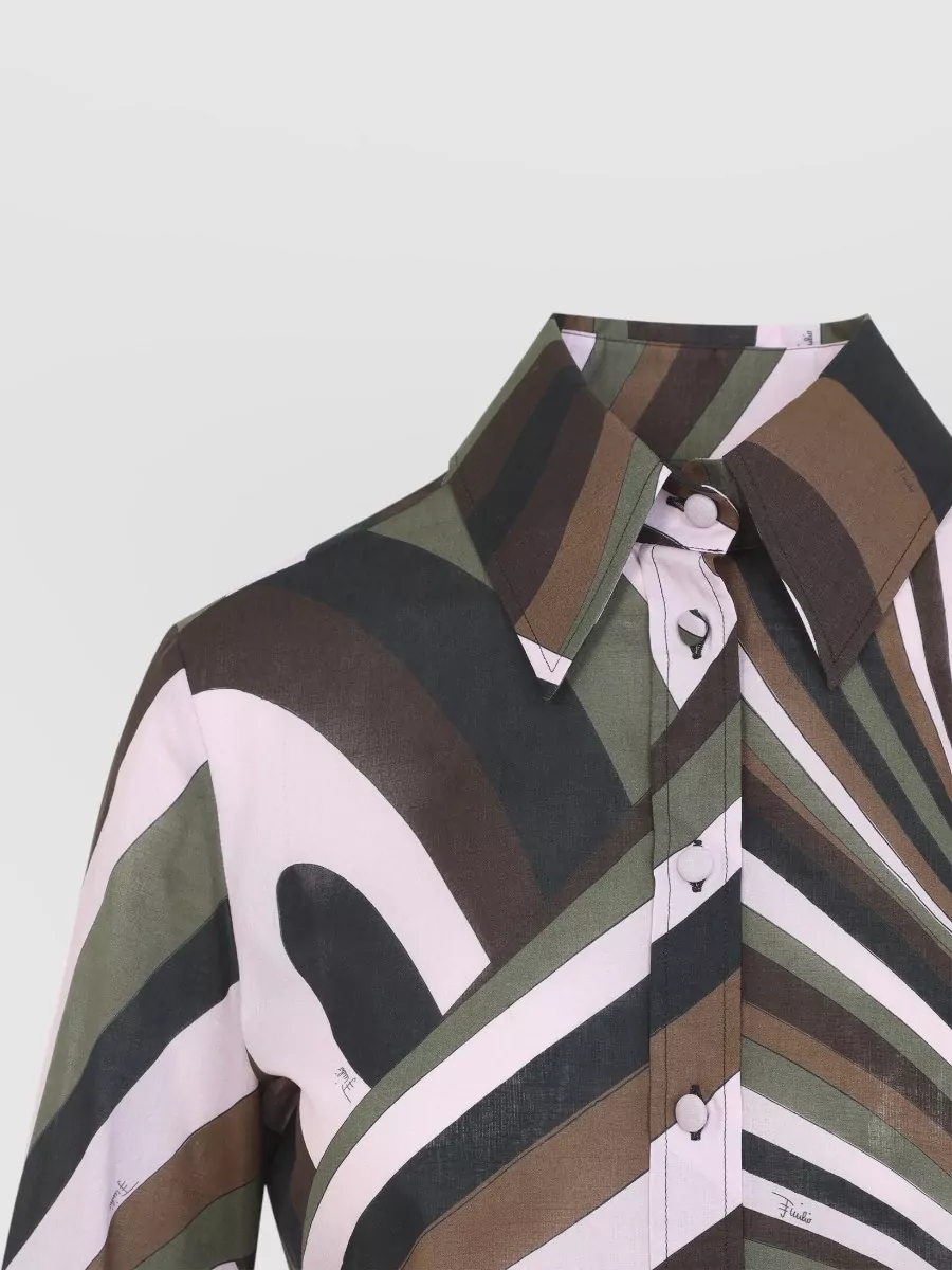 Pucci Printed Long-Sleeve Shirt
