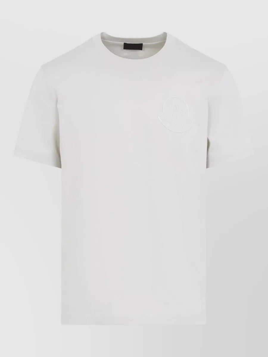 Moncler ribbed crew neck cotton short-sleeve t-shirt