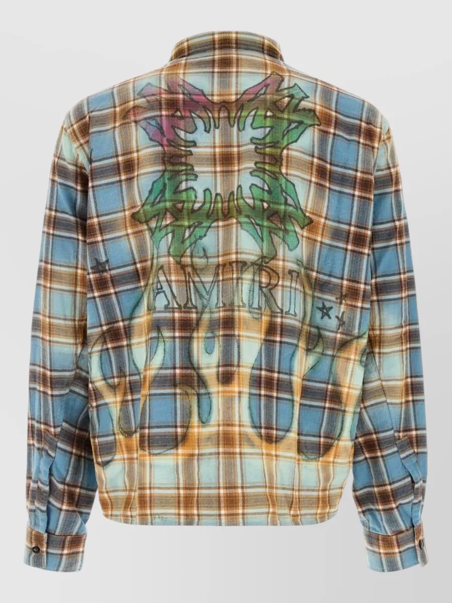 Amiri Checked Cotton Flannel Shirt