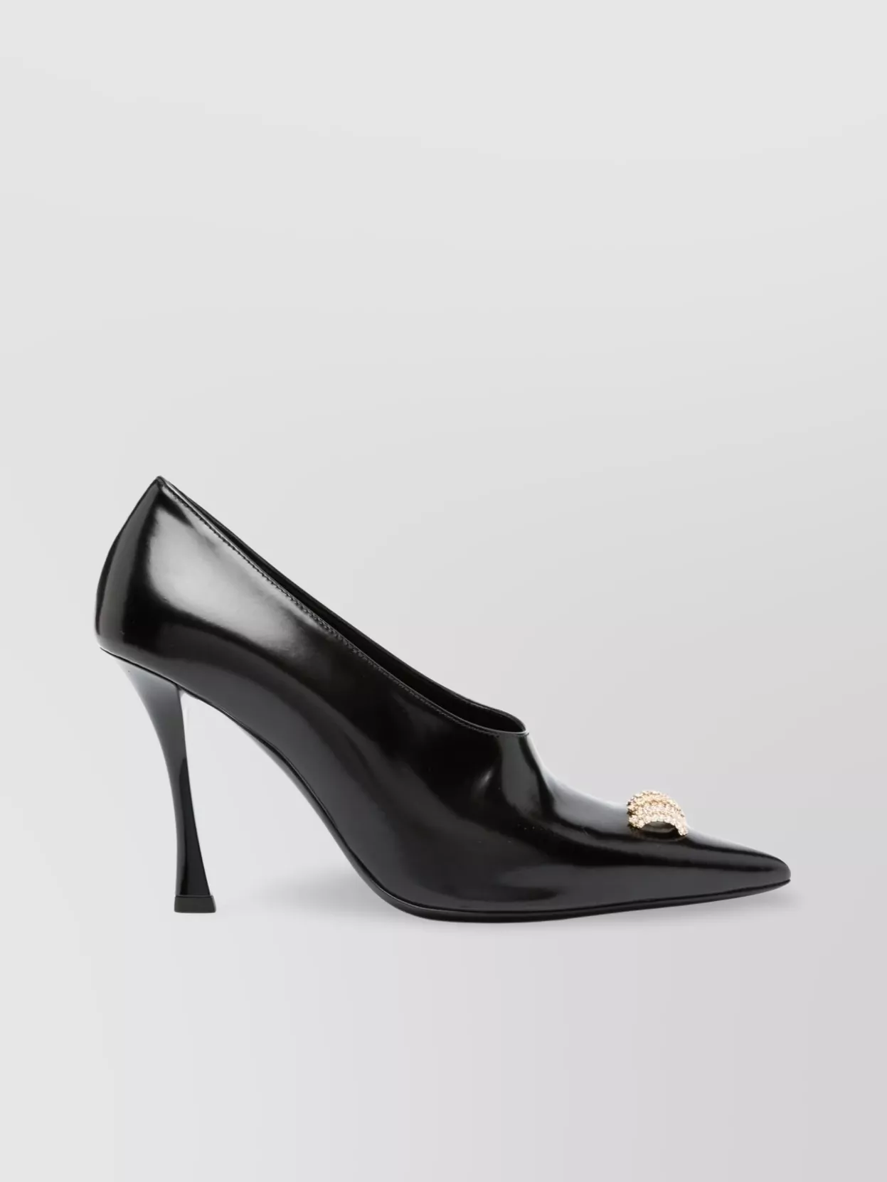 Shop Givenchy Crystal-embellished Pointed Stiletto Mules In Black