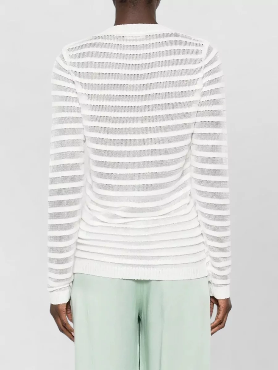 Fabiana Filippi Striped Sequin Long-Sleeve Jumper