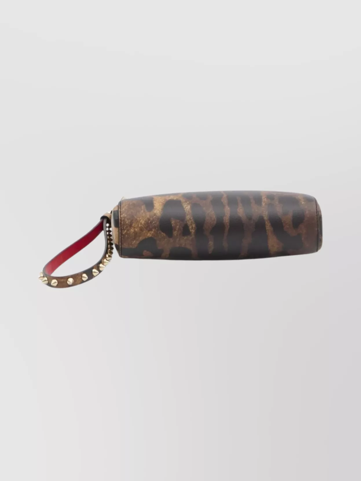 Christian Louboutin Animal Print Calf Leather Wallet With Studs