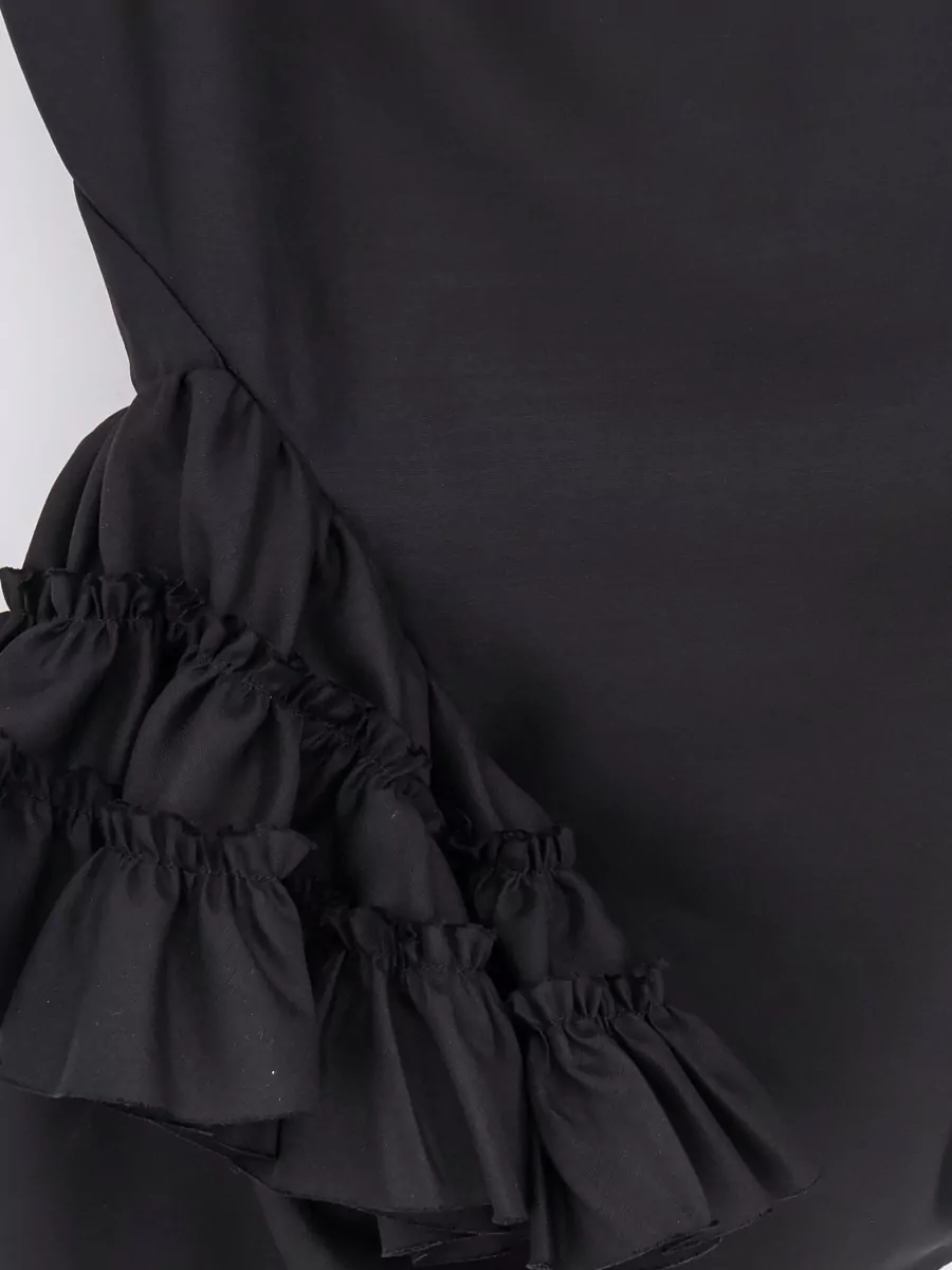 Dries Van Noten Silk Blend Sleeveless Ruffled Top