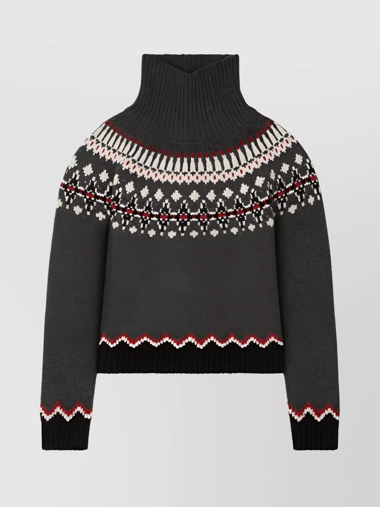 Alanui Sweet Winter Fair Isle Turtleneck Sweater