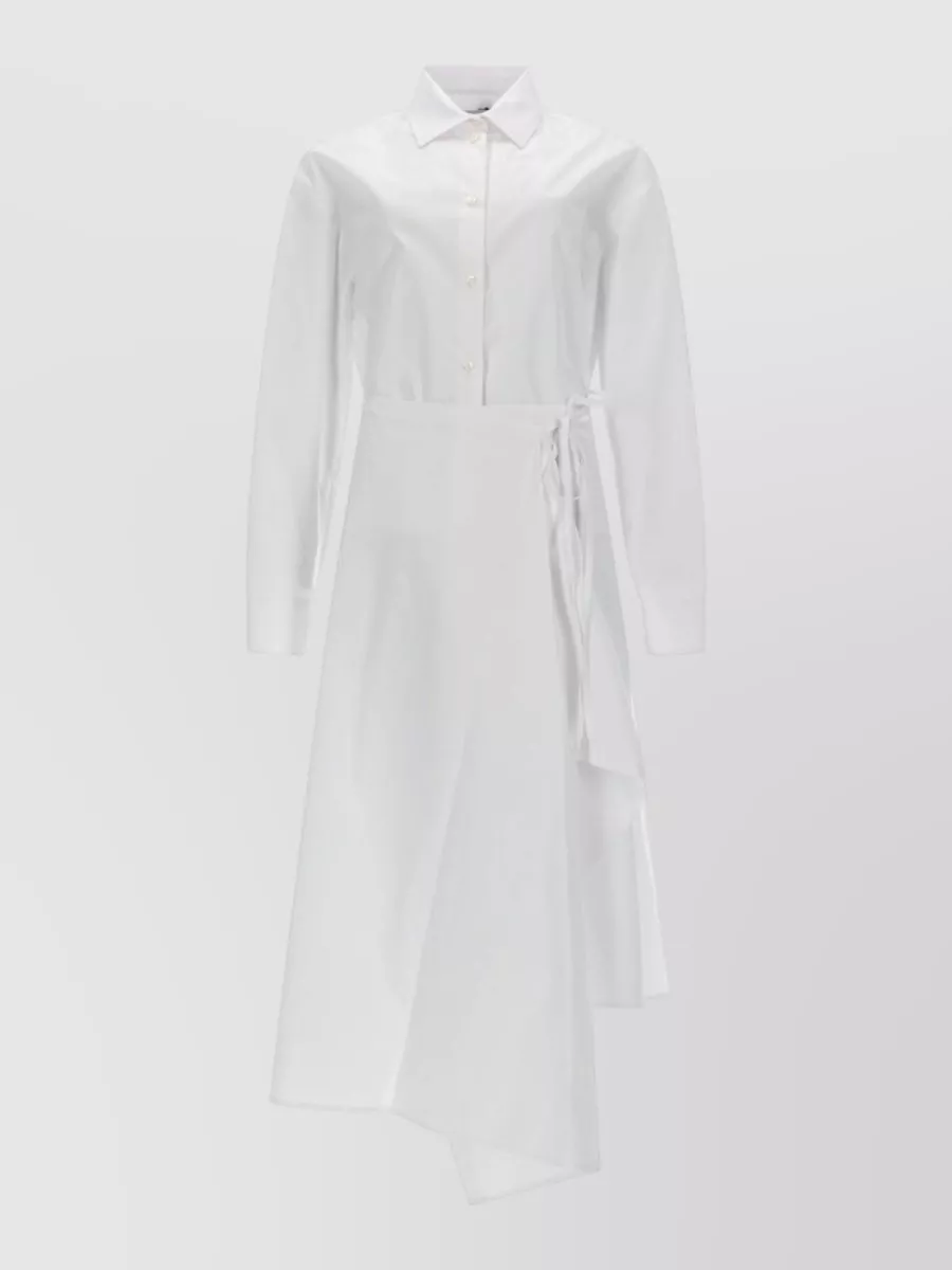MSGM Cotton wrap midi dress